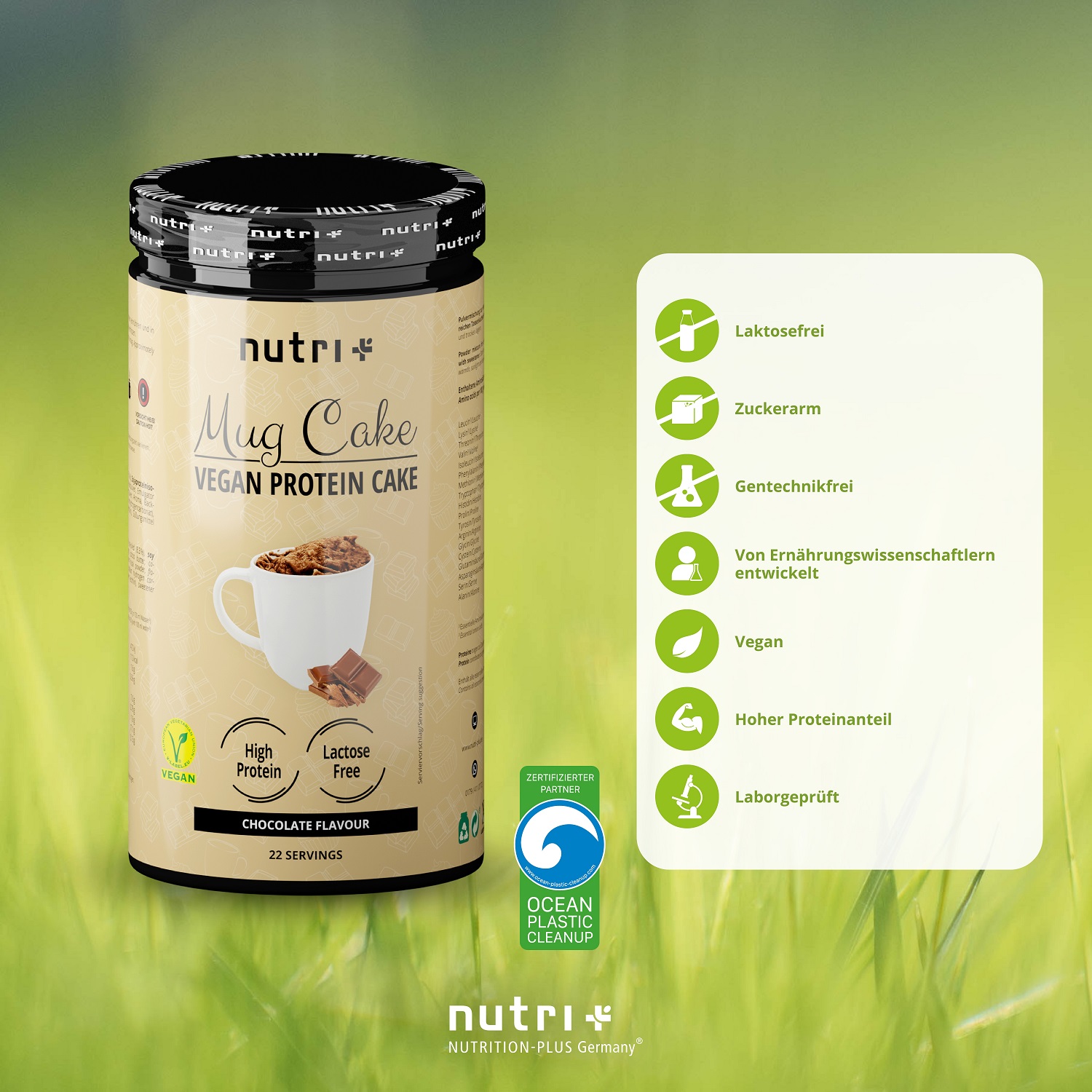 nutri+ Mug Cake - Vegan Protein-Tassenkuchen