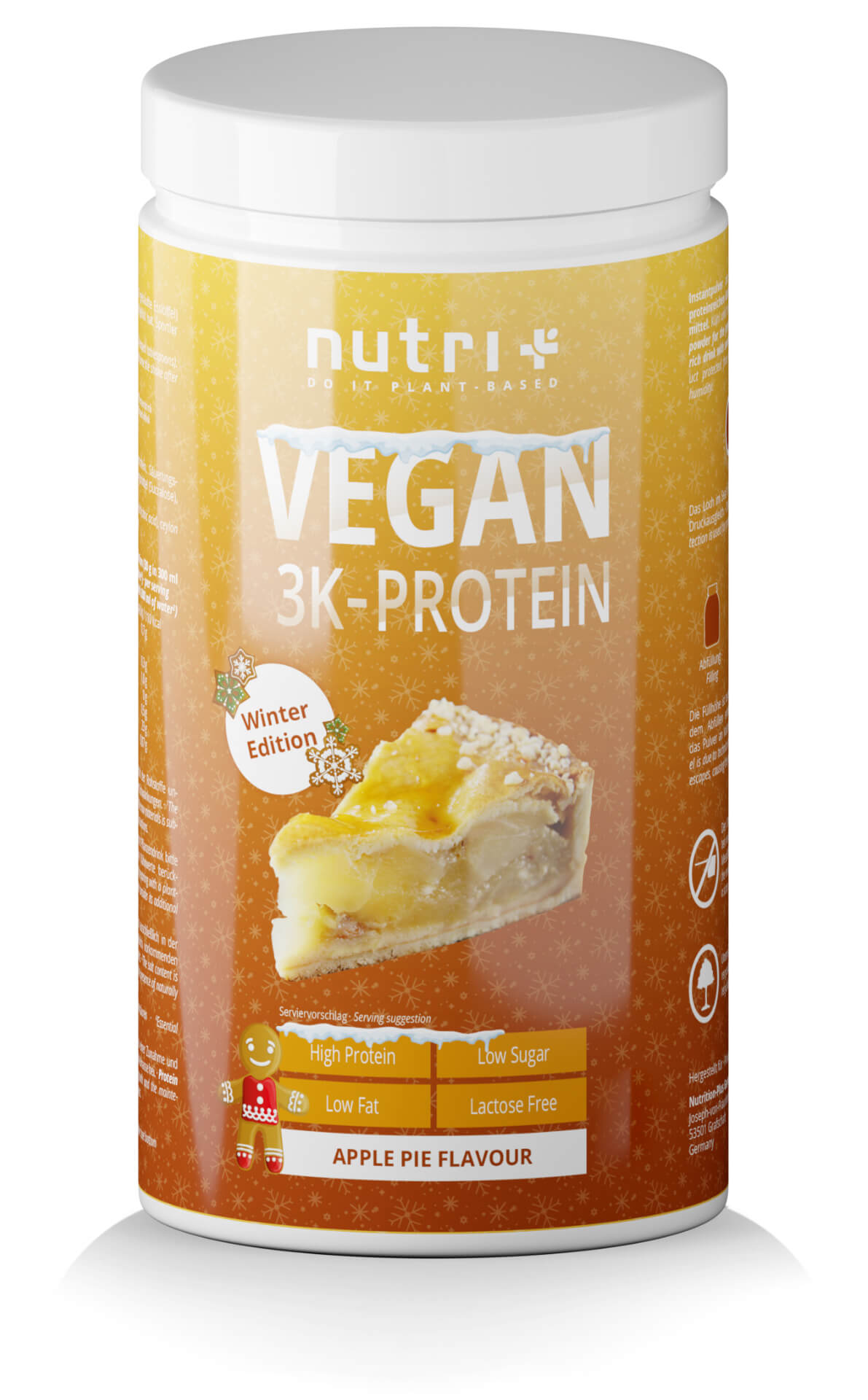 Nutri+ Vegan 3K Proteinpulver Apple Pie