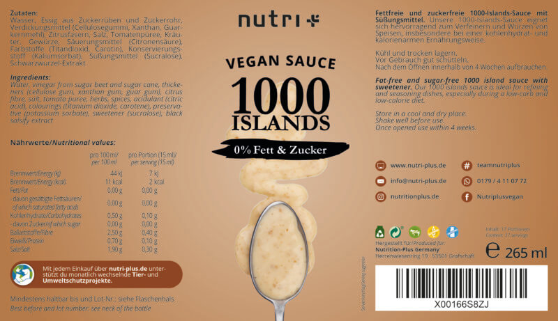 nutri+ Vegan Sauce - kalorienarme Saucen