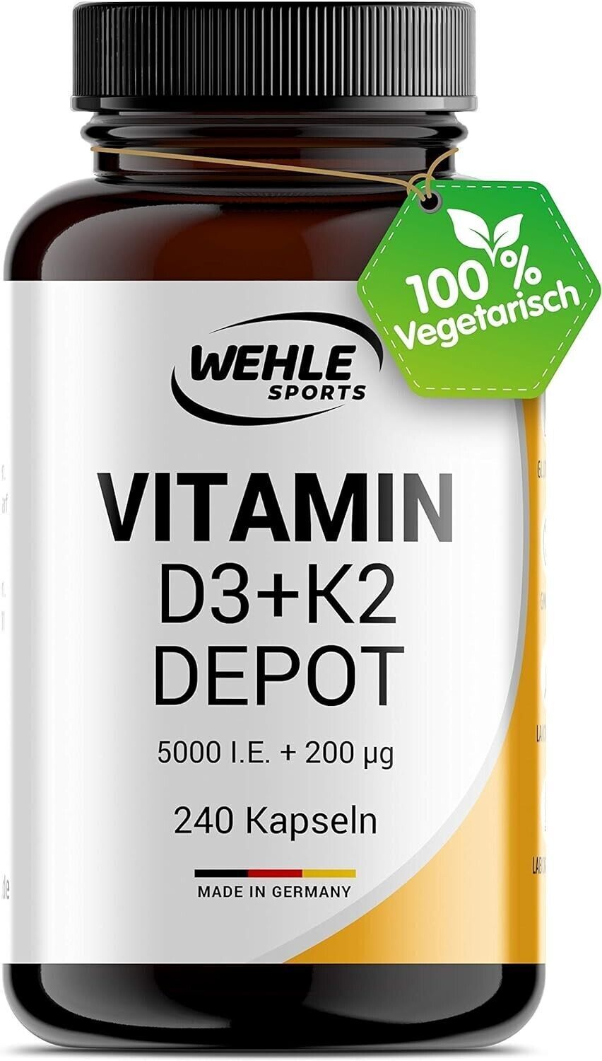Wehle Vitamin D3 & K2 Depot 5000 I.E. - 240 Kapseln